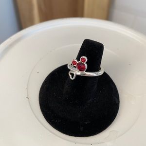Mickey Mouse Garnet Birthstone ring